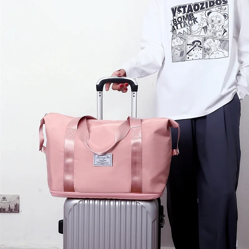 sac à main extensible de grande capacité pour femmes, sac de rangement pour bagages, sac de voyage de loisirs, sac à main étanche en nylon pour sport et fitness