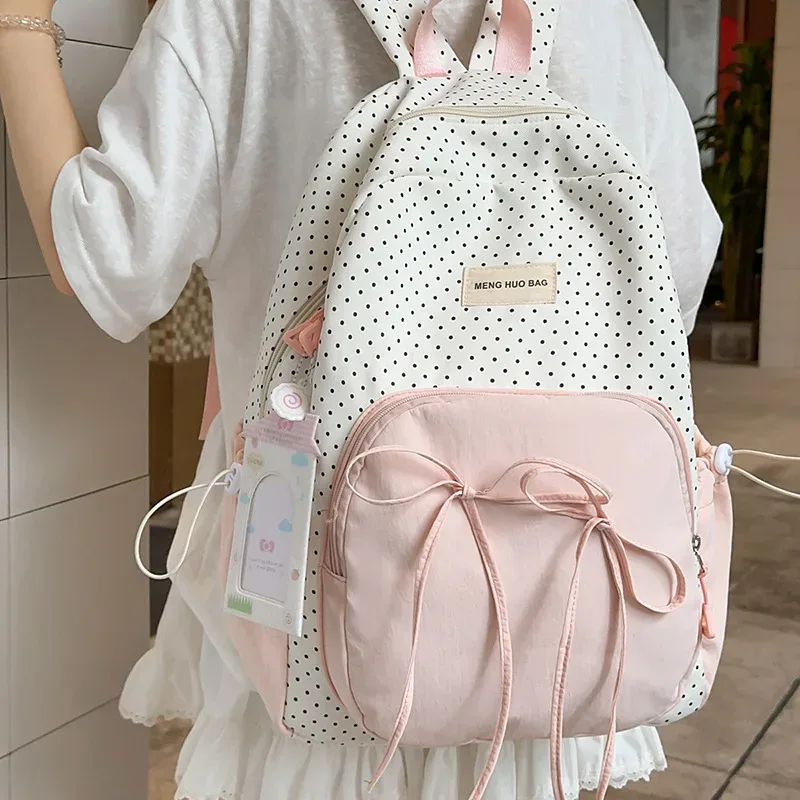 sac à dos kawai grande capacité pour femmes, polyvalent pour les lycéennes et les étudiantes, sac à dos tendance style instagram