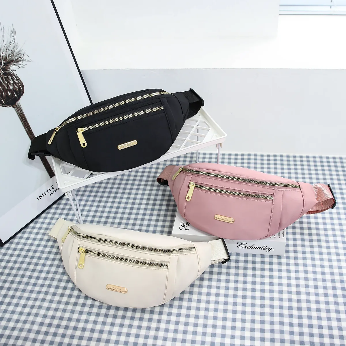 sac de taille de sport pour femmes, sac banane multicouche, essentiels pour téléphone pendant les activités de plein air, sac à bandoulière, sac de poitrine de sport