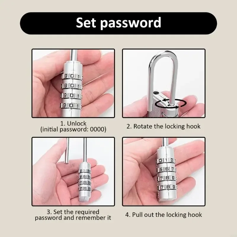 verrouillage à bagages 62ke verrouillage valise à 4 chiffres coussins sécurité small travel lock pour les boîtes à outils