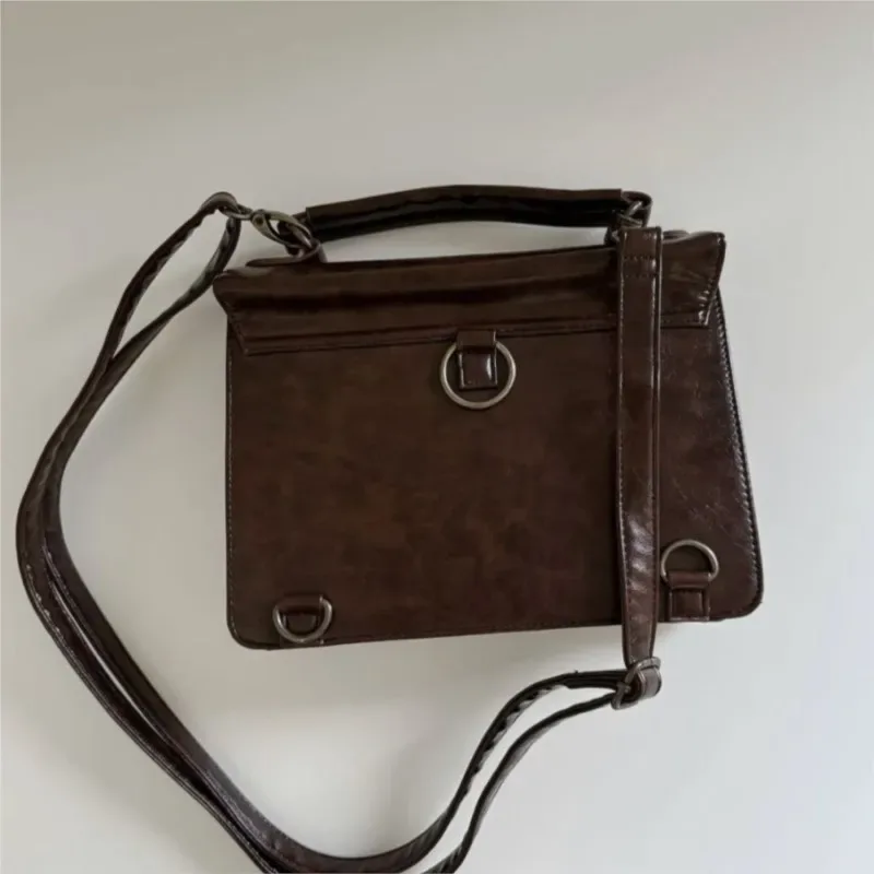 piano marron carré sac de messager sac à dos femmes harajuku vintage poignée sacs à bandoulière dames fée noyau esthétique sac à main 2025