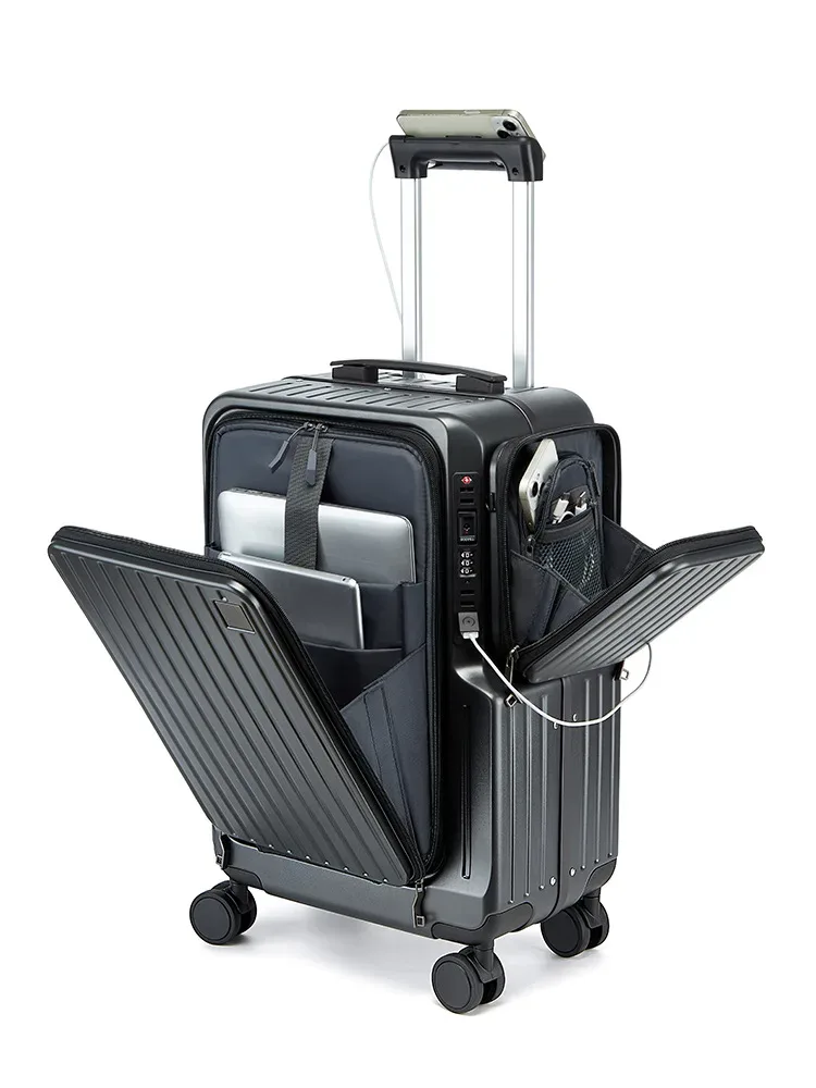 valise polyvalente roues toupies poignée supérieure compartiments intérieurs sac détachable noire grise voyage business week end