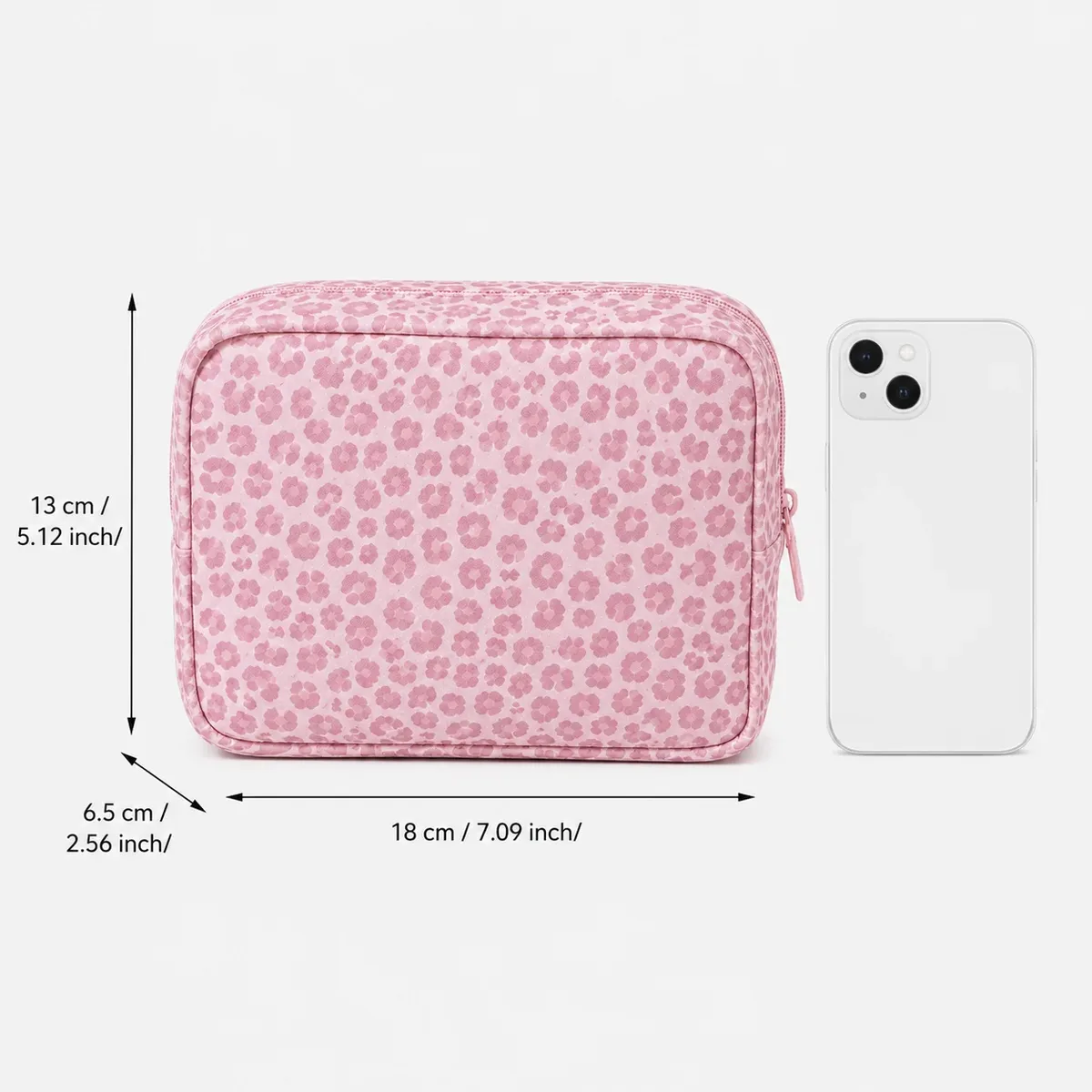 trousse à cosmétiques rose à motif léopard, trousse de maquillage souple à fermeture éclair, organiseur de toilette de voyage, pochette de beauté, étui de rangement pour cosmétiques pour femmes