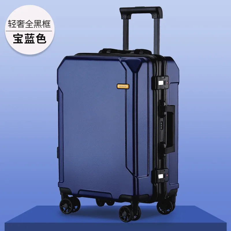 valise à roulettes avec cadre en aluminium pour hommes et femmes, bagages de voyage, petite cabine, 24 po, 20 po, tendance de la mode, nouveau