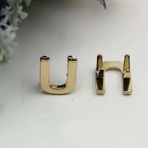 rivets métalliques anglais 26 lettres, 5 pièces, clous à griffes pour sacs, vêtements, chapeaux, décor en cuir, alphabets, artisanat fait à la main