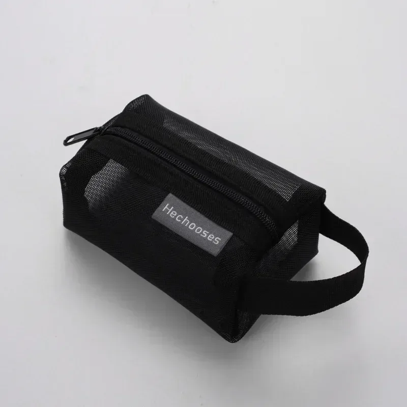 mini sacs à cosmétiques en maille de nylon transparent pour femmes, petits sacs de maquillage pour rouge à lèvres, pochette pour ligne de données, étui organisateur pour clé d'écouteurs