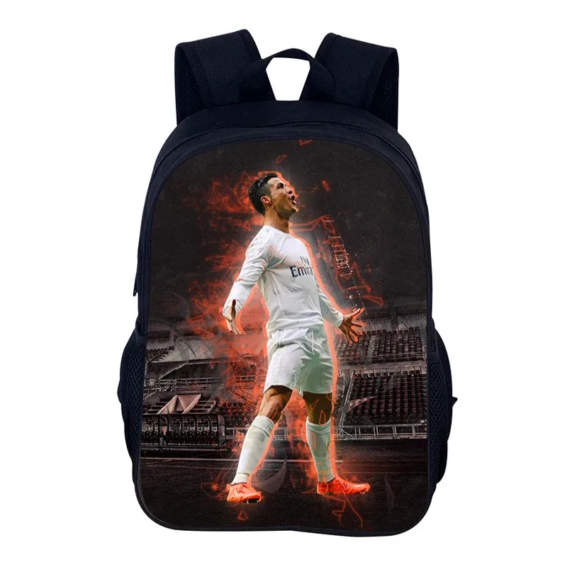 ronaldo sacs à dos étudiant football étoile sacs d'école enfants sport de plein air voyage cr sac à dos cadeau
