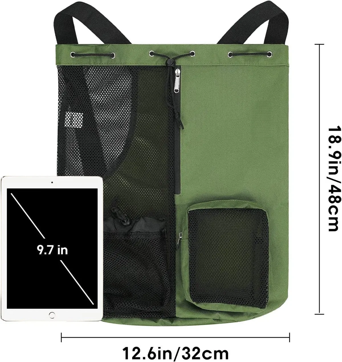 sac de bain en maille avec cordon de serrage, sac à dos de plage polyvalent avec poche humide pour la natation, la salle de sport et l'équipement d'entraînement