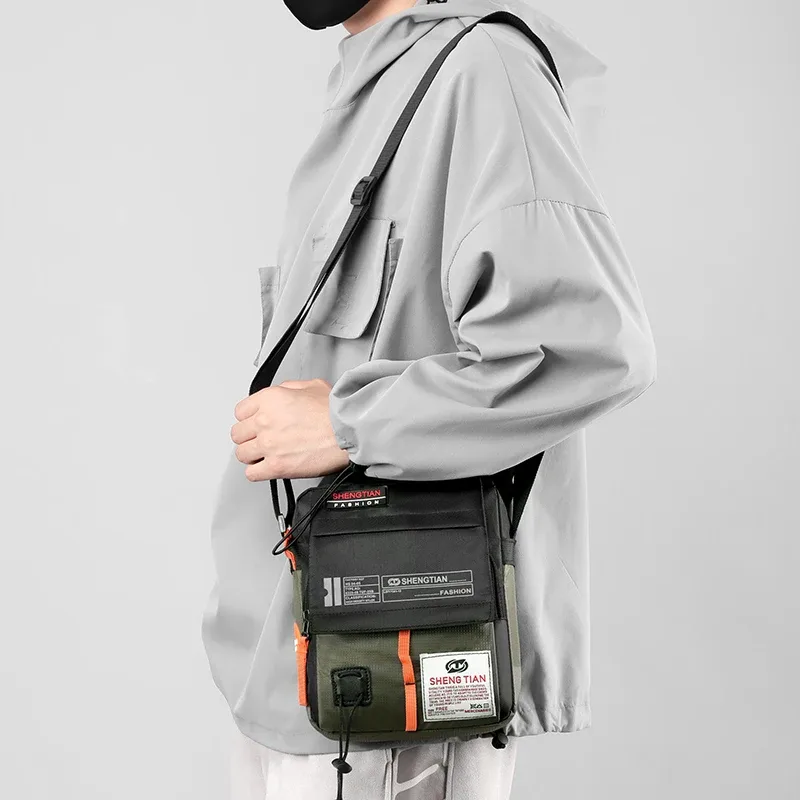 sac bandoulière oxford imperméable pour homme, antivol, multi-poches, pochette pour téléphone, pour les trajets quotidiens et les voyages, petit sac à fermeture éclair