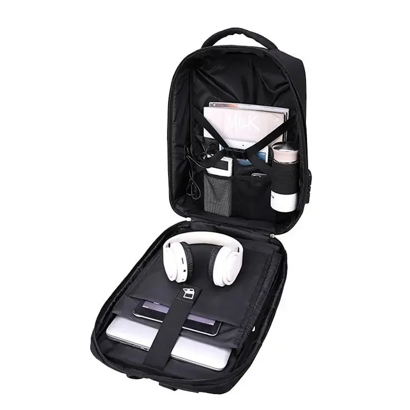 sac à dos d'affaires usb pour hommes, sac à dos de voyage de grande capacité, mode haute sensibilité, sac d'ordinateur étanche pour étudiants