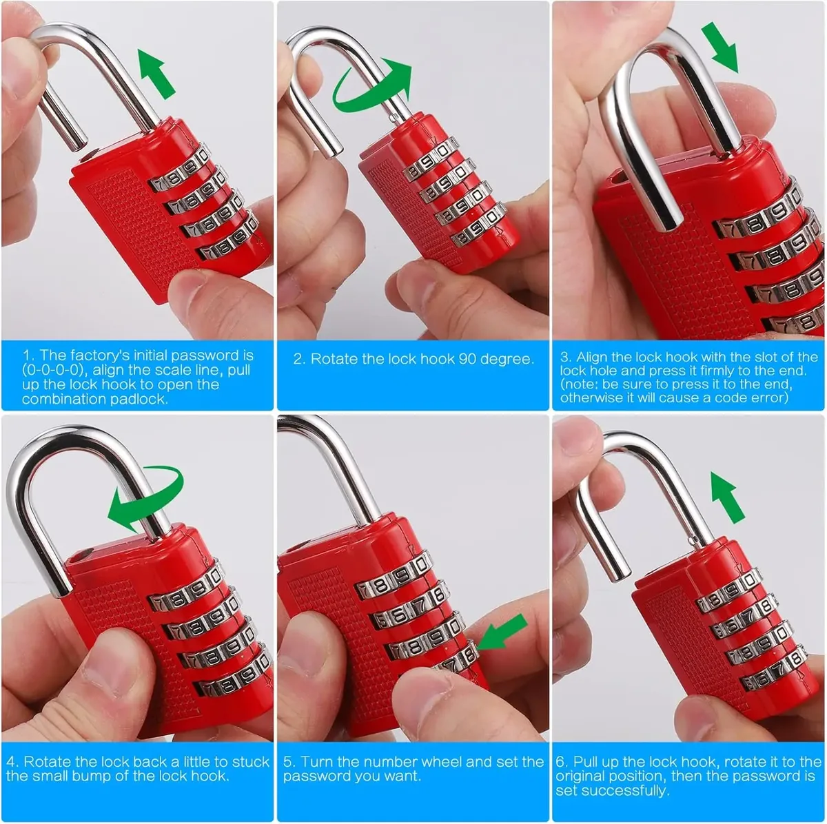 cadenas verrouiller alliage zinc combinaison quatre chiffres sécurité imperméable texturé robuste utilisation voyage protection casier bagage
