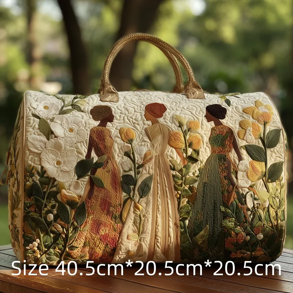 sac de voyage 3d matelassé afrique pour femme, sac de week-end bohème avec imprimé carte des femmes africaines, bagage cabine, sacs de festival uniques