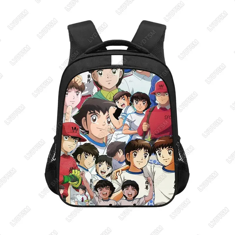 sac dos polyester noir bandoulique réfléchissante poches latérales ouvertes informatique décontracté dessin animé adolescents étudiants usage voyage