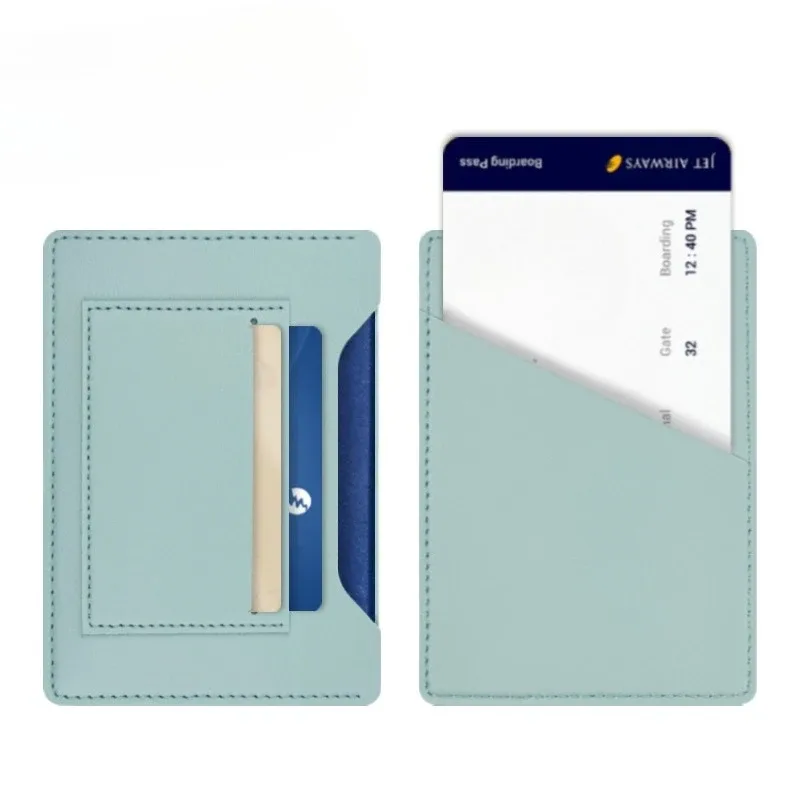 porte-passeport de voyage uni en cuir pu, étui à cartes, housse de protection unisexe, sac de rangement, cadeau