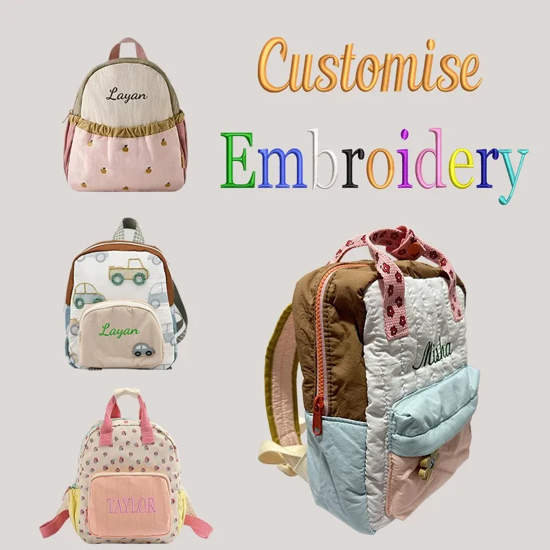 broderie personnalisée/style standard 2 options, blocs de couleurs dopamine, sac à dos élégant, sac à dos décontracté, super mignon !! !
