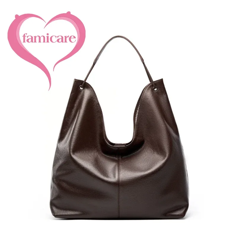 sac à main en cuir véritable pour femme, sac sous les bras, grande capacité, mode unique, lancé, dames, filles, nouveau