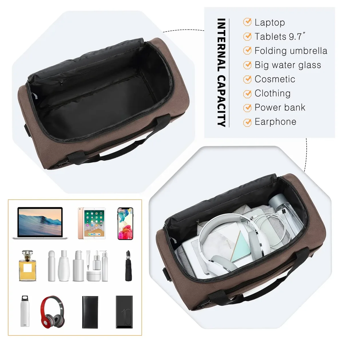 kono-sac à bagages à main pour ryanair, sac de voyage pour avion, homme et femme de semaine, taille maximale avec, 40x20x2, 5