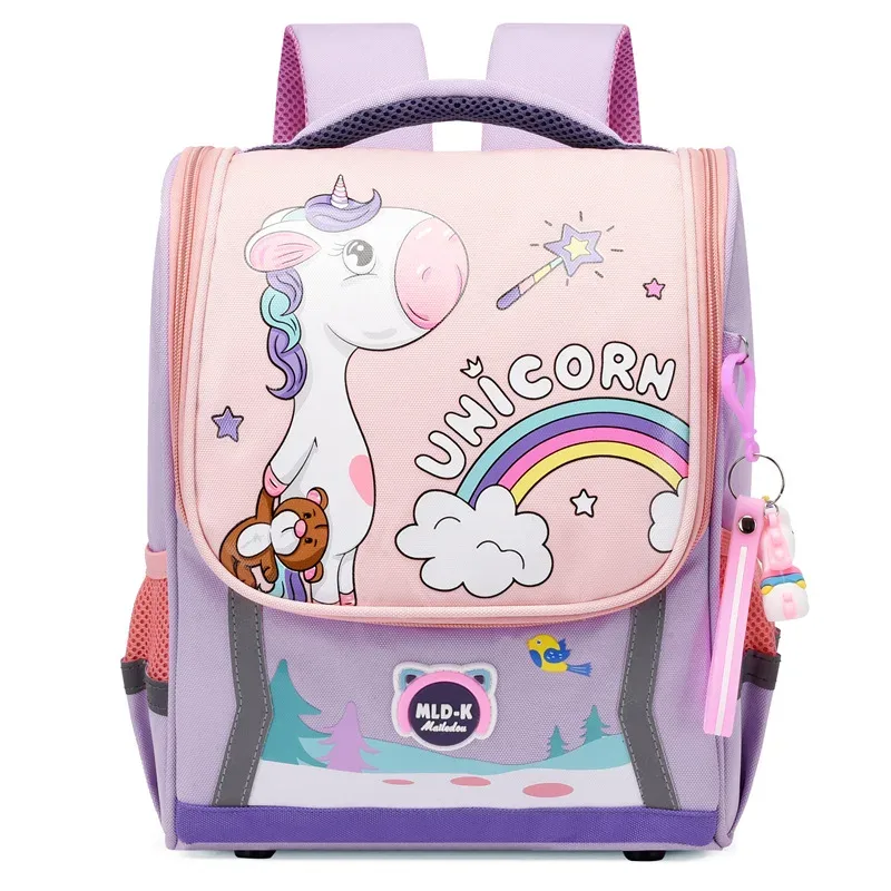 sac à dos licorne pour filles et garçons, mignon, dessin animé, étanche, orthopédique, pour l'école maternelle, pour les classes 1 à 3