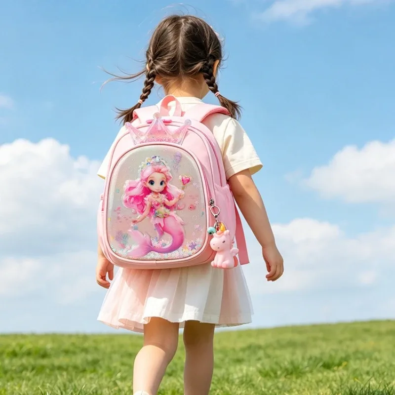 sac à dos licorne rose de dessin animé pour filles de 3 à 6 ans, léger, pour la maternelle, princesse, sirène, sac d'école, sac de voyage, sacs à dos mignons