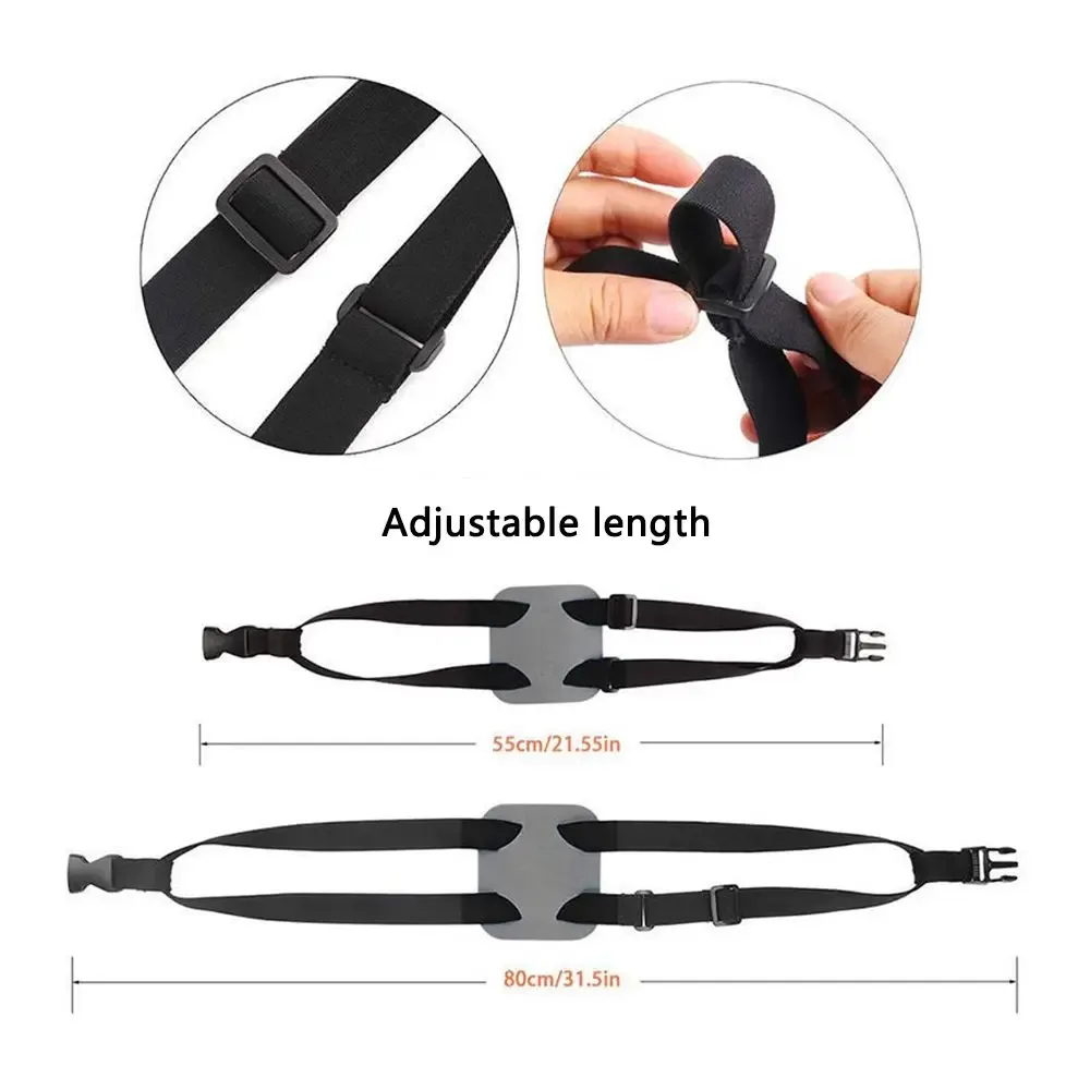 ceinture transport fixation sac valise nylon noir attachement boucle métal argenté voyage usage travail déplacement transversal ajustement