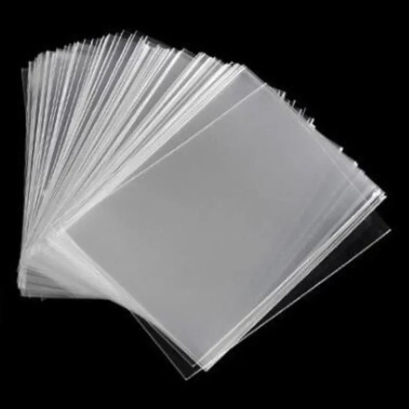 100 pièces/ensemble transparent jeu carte manchon id porte-carte de crédit couverture sac étui cartes de jeu d'affaires protecteur manchon organisateur