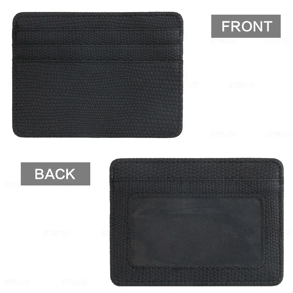 mini portefeuille de voyage en cuir pu, porte-cartes, motif lézard, fenêtre d'identification, étui pour hommes et femmes, organisateur de portefeuille compact
