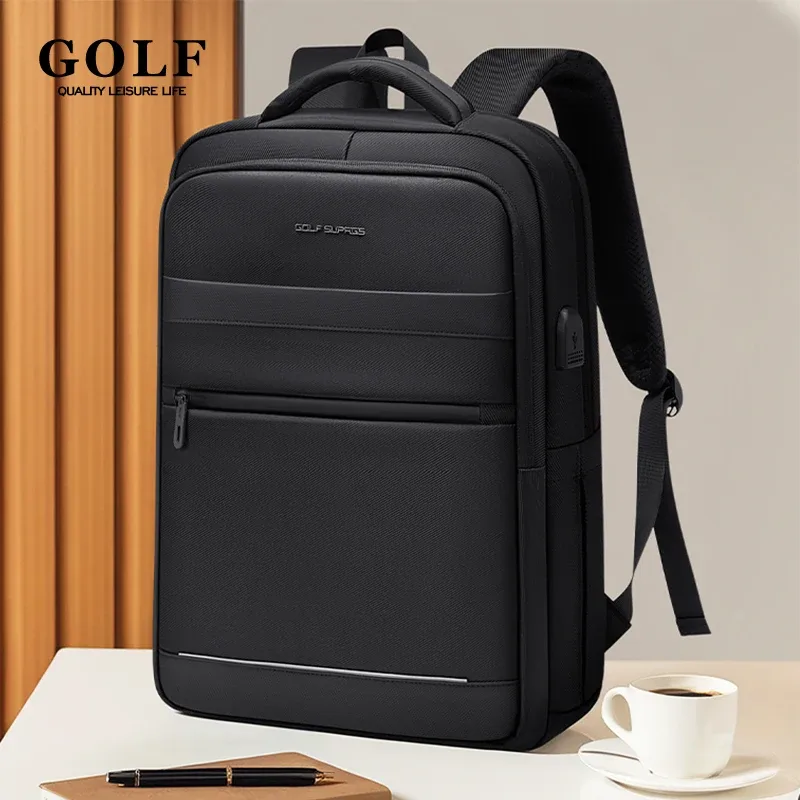 golf-sac à dos d'affaires pour ordinateur portable pour homme, sac à dos professionnel mince avec poches de chargement du procureur, antivol, multifonctionnel, 16 pouces