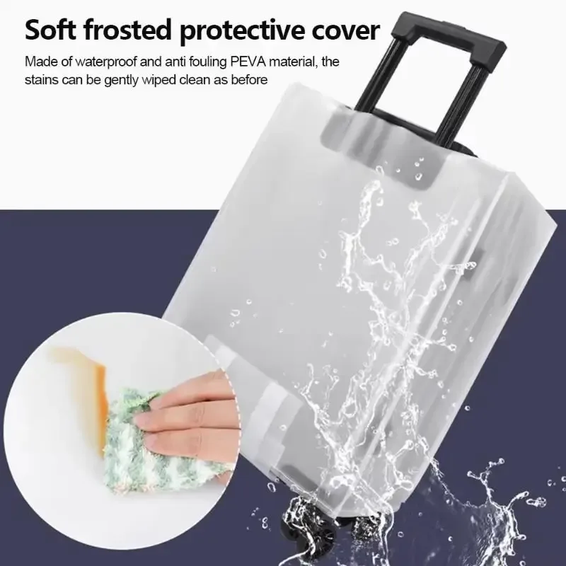 housse de protection givrée résistante à l'usure pour bagages, coque de protection portable, imperméable et anti-poussière pour sac de voyage à roulettes