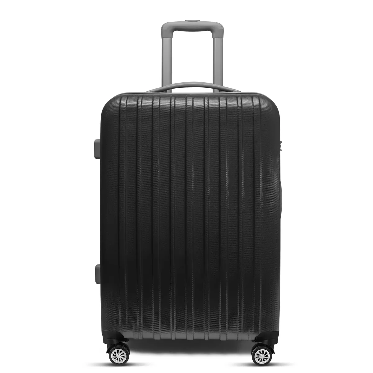 roue plastique noire remplacement universelle pivotante trolley accessoire réparation bagage travail multiples installation facile conception silencieuse rotative flexible grande capacité charge stabilité