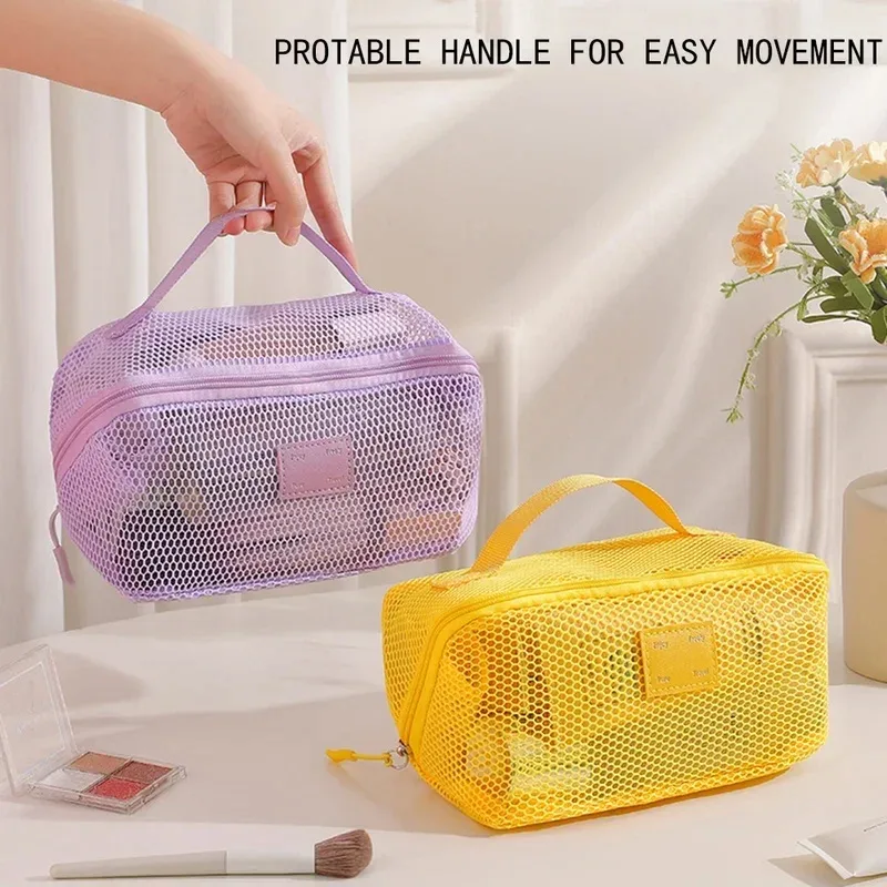 organisateur de maquillage, trousse de toilette pour femme, pochette de rangement pour maquillage, pochette de rangement pour cosmétiques, sac de rangement pour voyage avec fermeture éclair