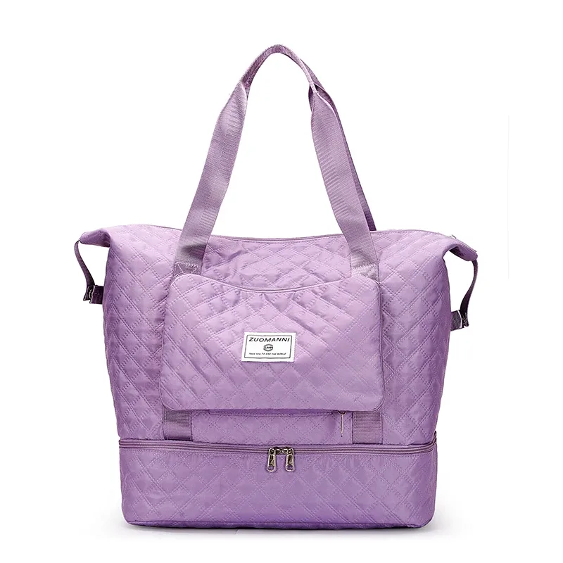 sac de voyage de grande capacité pour femmes, léger, motif argyle, sac de nuit pour week-end, sac de rangement épais pour salle de sport