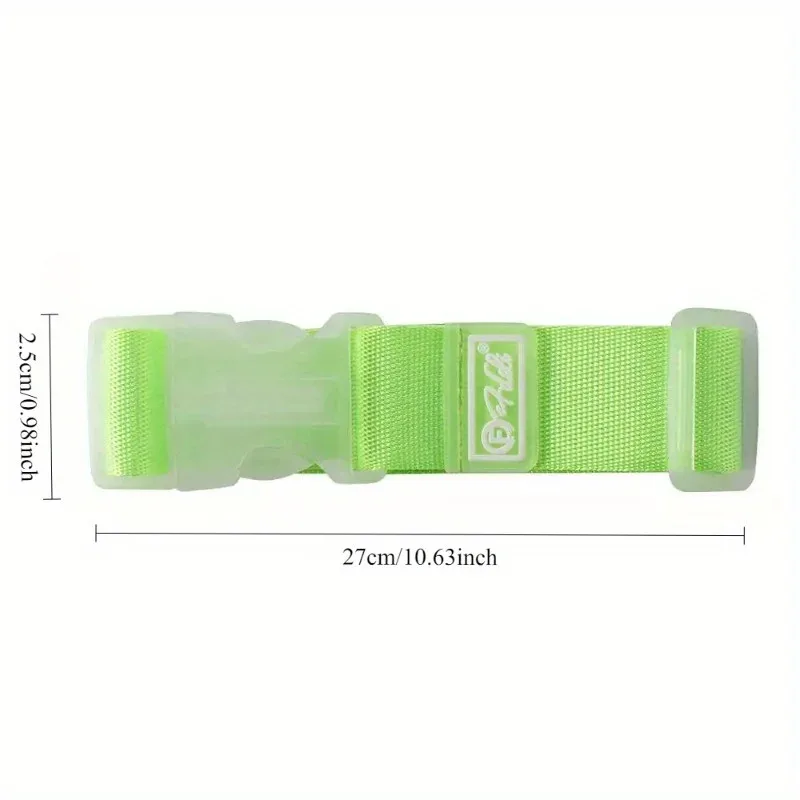 ceinture bagage tissu motifs couleur contrastée rose bleu vert orange violet format rectangulaire boucle centrale transparente usage voyage