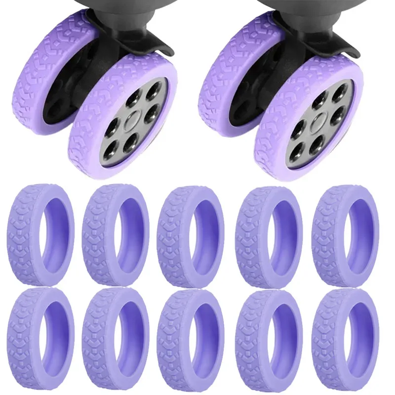 protecteur de roues de bagages plus épais, valise de voyage en silicone, réduit le bruit, couverture de roue, accessoires de manchon de chariot à roulettes, bricolage