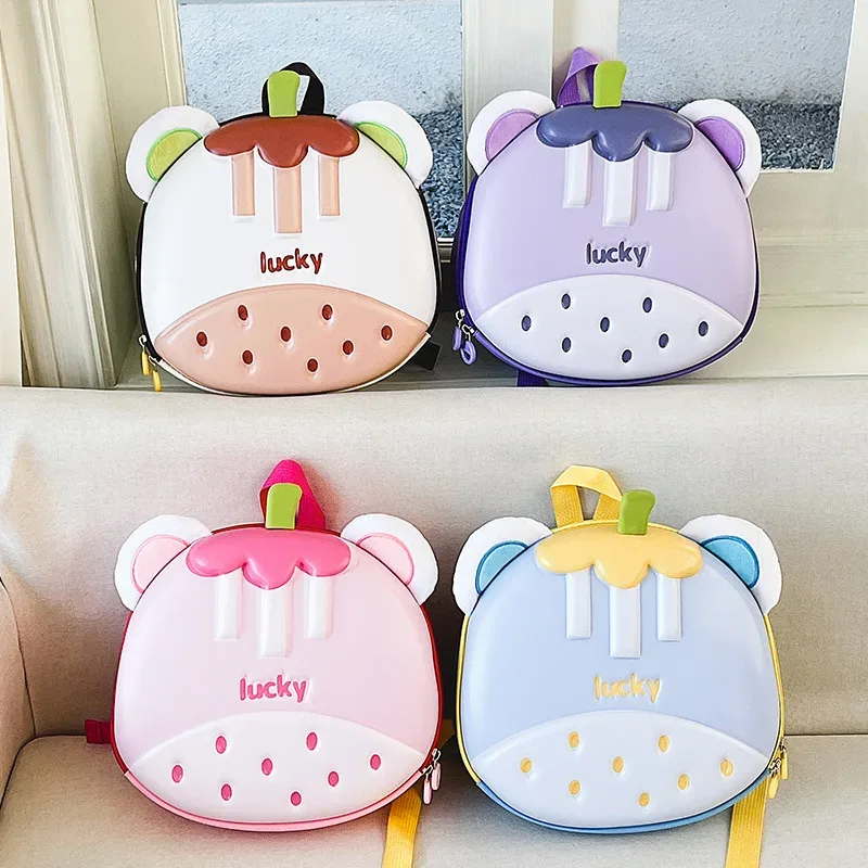 Sac à dos maternelle unisexe léger en tissu Oxford respirant, motif lapin mignon, pour l'éducation des enfants