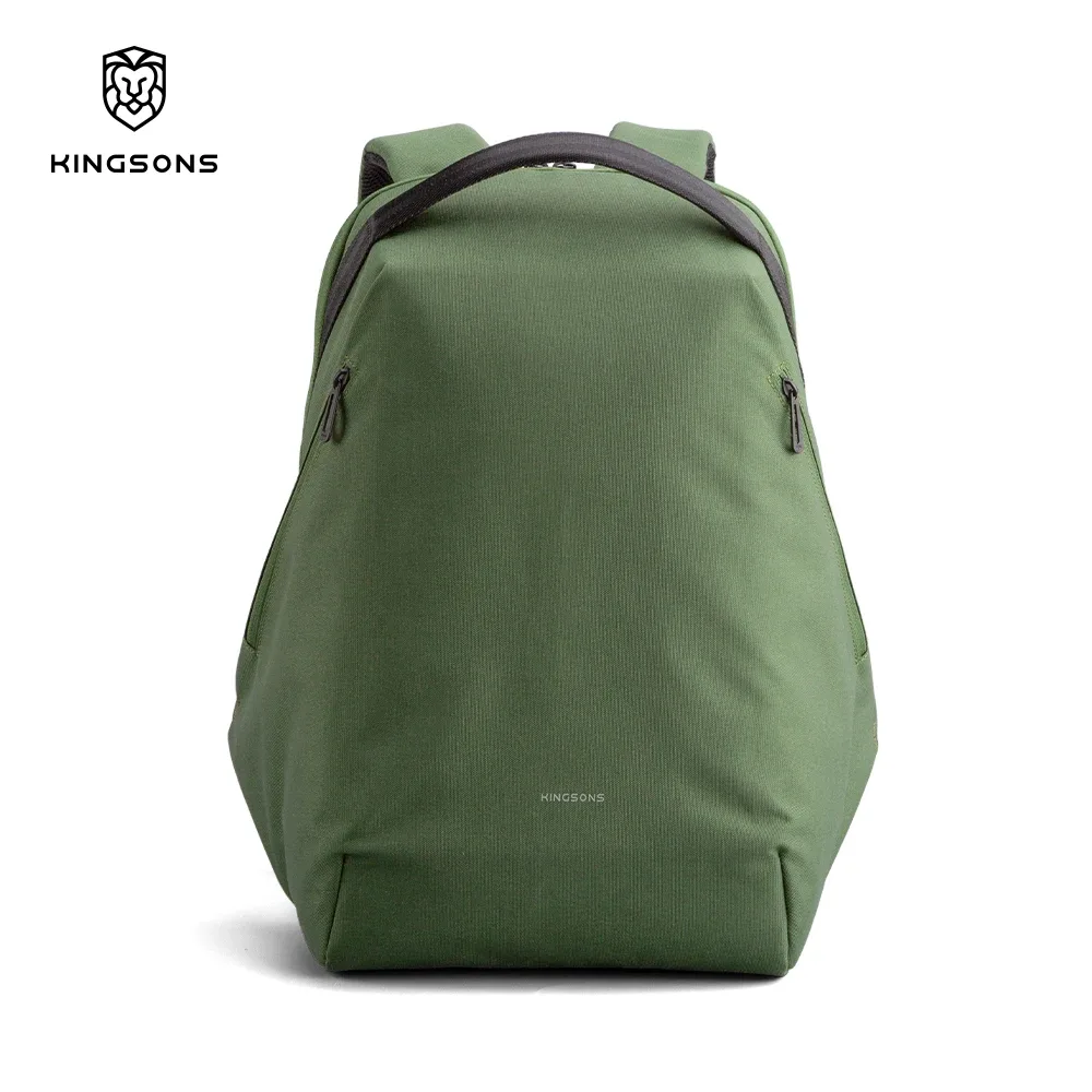 sac à dos kingsons 16l en polyester recyclé pour hommes et femmes, sac à dos léger pour ordinateur portable 15,6 pouces avec chargement usb, sac de voyage décontracté