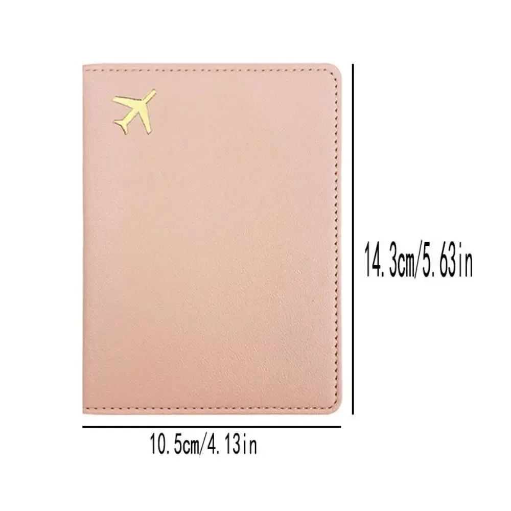 porte-passeport en cuir pu, léger, portable, étui de rangement pour passeport, couleur unie, étanche, porte-cartes de crédit