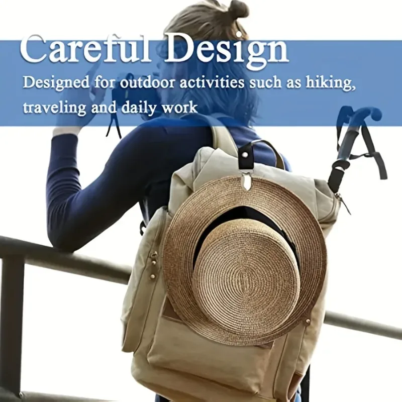 pince chapeau cuir blanc accessoire voyage sac main dos bagages pliant extérieur camping randonnée