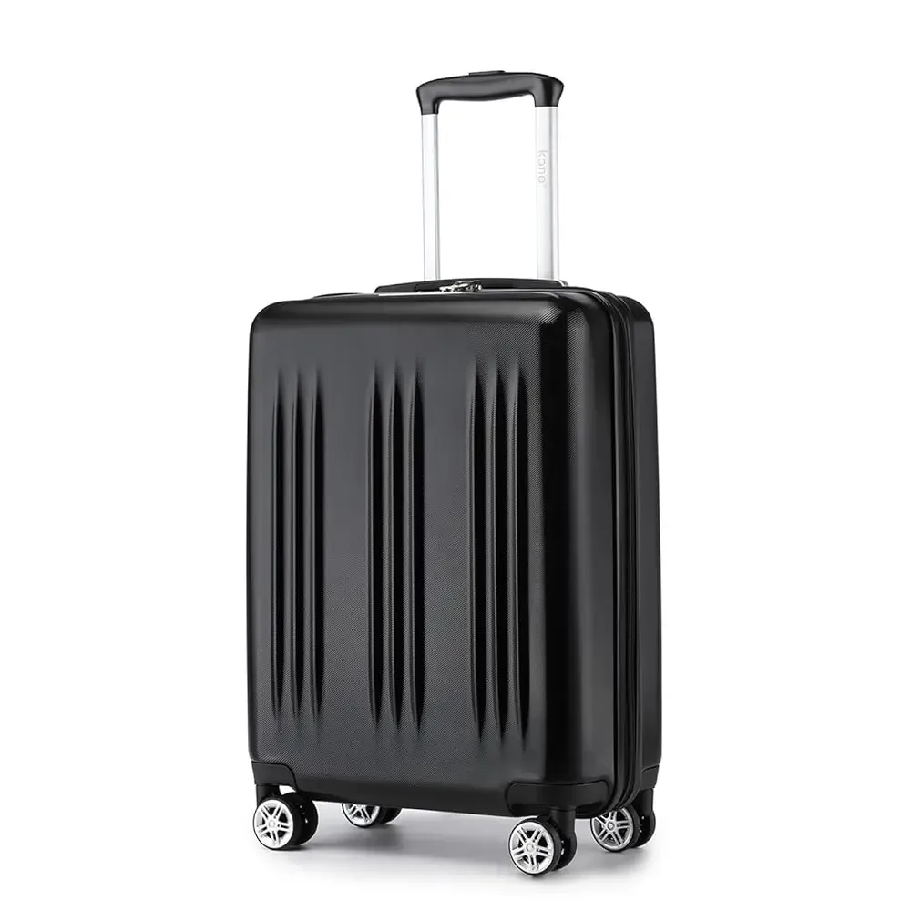 kono-valise rigide extensible légère avec serrure tsa, chariot à 4 rouleaux, 55cm, moyen 65cm, grand 75cm