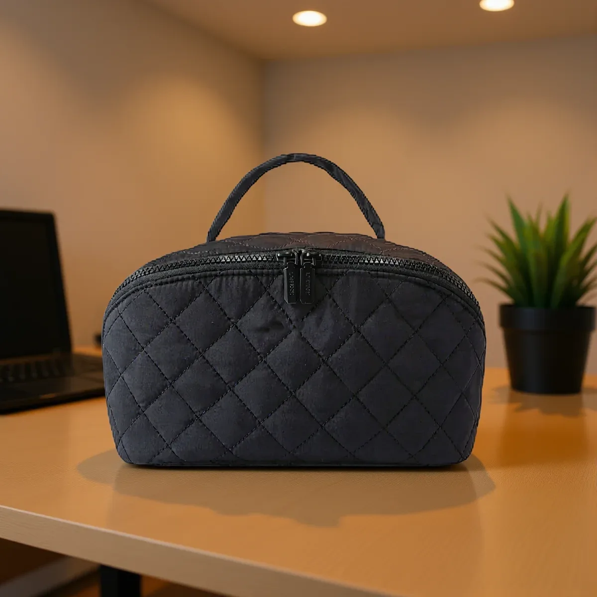 sac à cosmétiques portable de grande capacité, organisateur de toilette de voyage étanche avec poignée pour femmes
