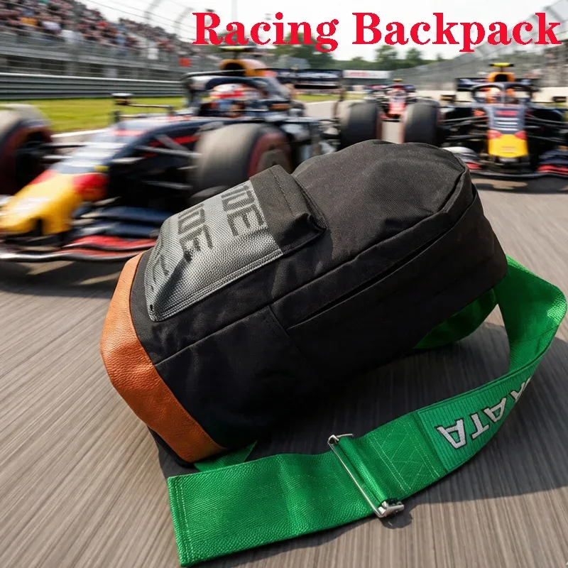 nouveau style de sac à dos de moto universel pour femme, grand sac à dos d'extérieur pour homme, sac à dos vert pour ordinateur portable avec sangles de course