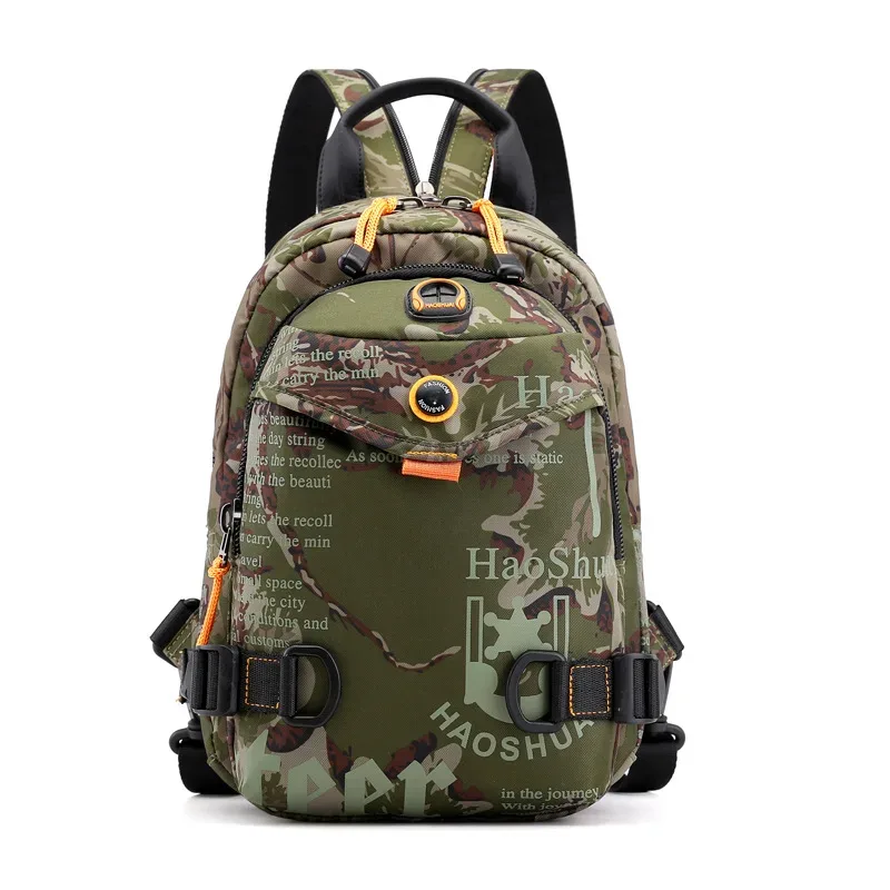 hommes petit sac à dos fronde poitrine sac militaire décontracté mode sport voyage escalade nylon mâle bandoulière un sac à bandoulière sacs à dos