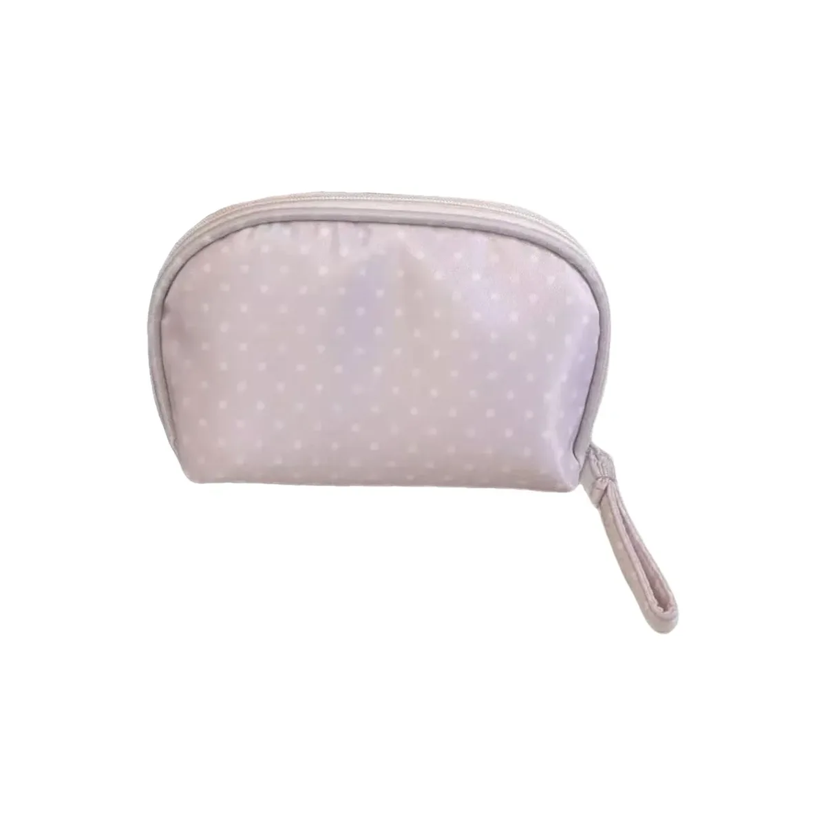 trousse de maquillage grande capacité à pois pour femme, sac de rangement cosmétique portable de voyage, trousse de toilette multifonctionnelle rose style ins