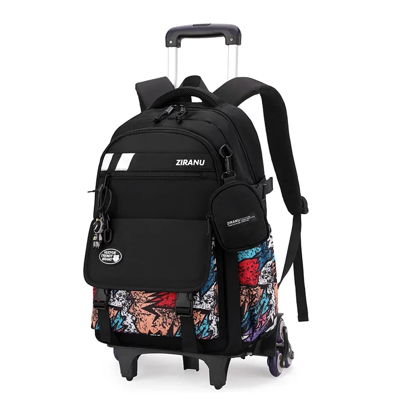 sac à dos à roulettes pour enfants, ensemble de sacs à dos à roulettes pour garçons, sac d'école avec roulettes, sac à bagages roulant, sac de livre pour étudiants
