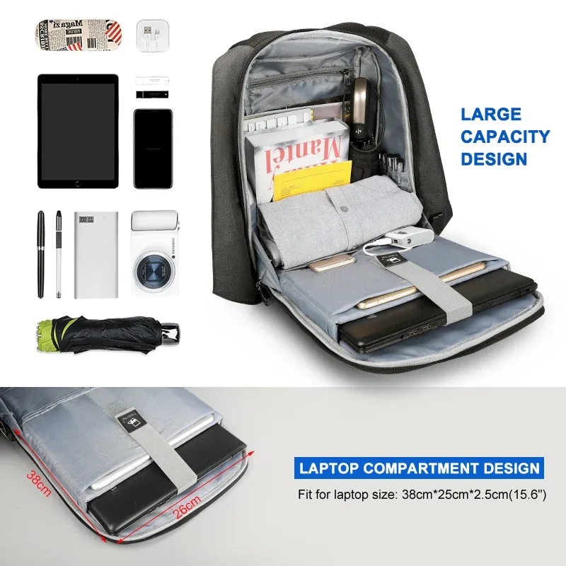 tigernu hommes sacs à dos 15.6 pouces sac à dos pour ordinateur portable anti-vol sac pour hommes pour femmes voyage sac à dos pour l'école mochilas sacs à dos