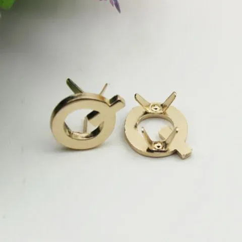 rivets métalliques anglais 26 lettres, 5 pièces, clous à griffes pour sacs, vêtements, chapeaux, décor en cuir, alphabets, artisanat fait à la main