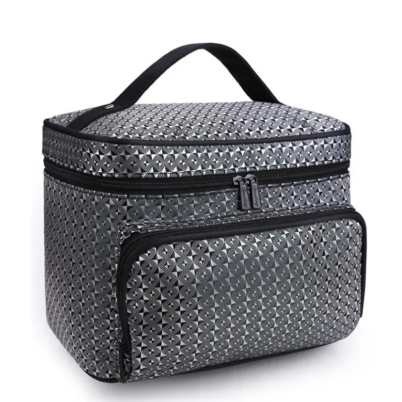 trousse de toilette professionnelle étanche pour femme, grand sac à cosmétiques à motif floral de pivoine, accessoire de voyage, szl63