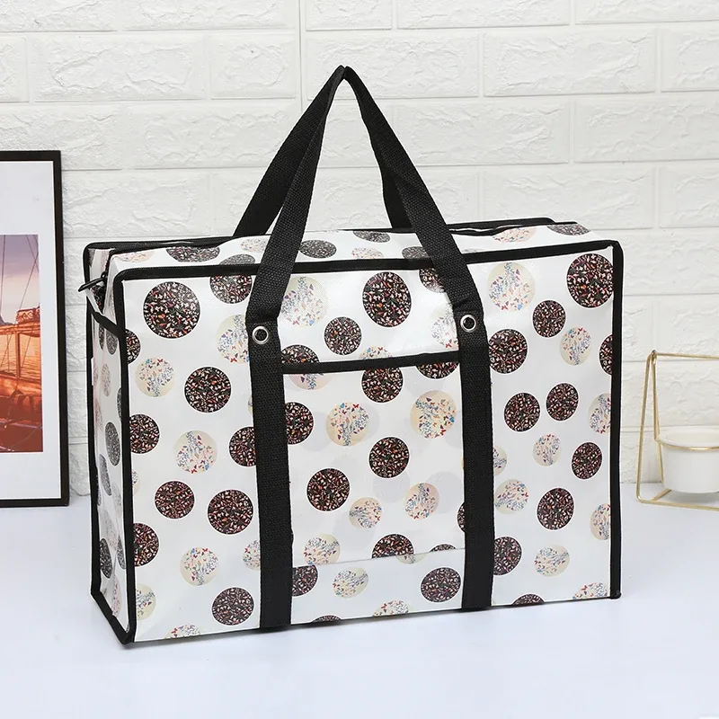 sac de rangement surdimensionné pour maison mobile, grand sac de rangement tissé pour vêtements de couette de voyage, film étanche, sac d'expédition de grande capacité