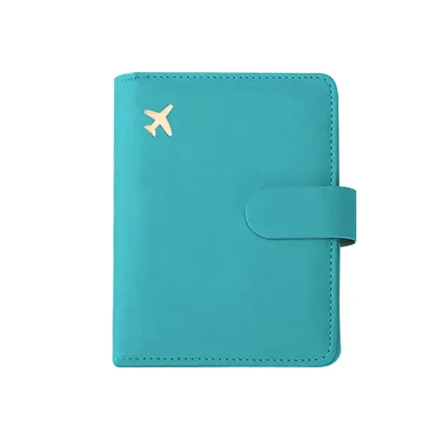 porte-passeport en cuir couvre étui étanche voyage carte de crédit portefeuille mignon passeport livre pour femmes/hommes boucle passeport couverture