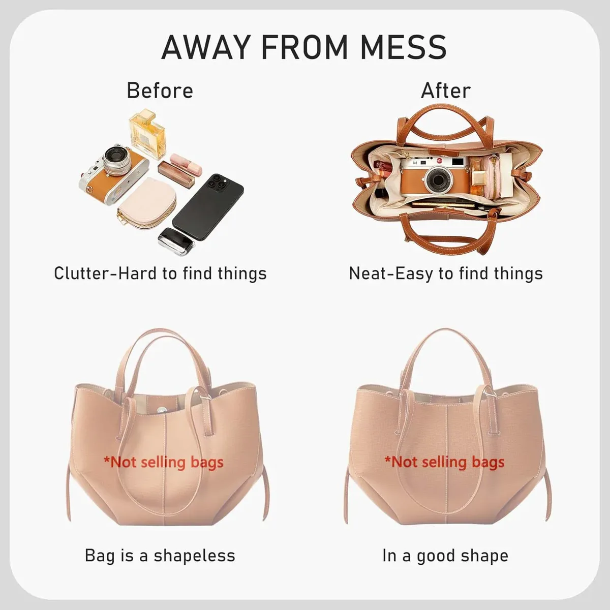 organisateur de sac en nylon pour cyme mini, super résistant, support de sac, accessoires pour sacs à main