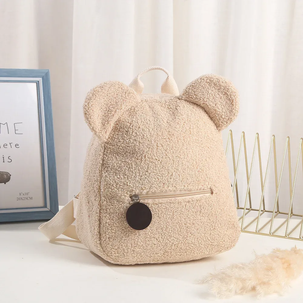 sac à dos brodé personnalisé pour tout-petits, sac léger en peluche ours pour enfants, sac à dos avec nom personnalisé, cadeau pour garçons, filles et dames